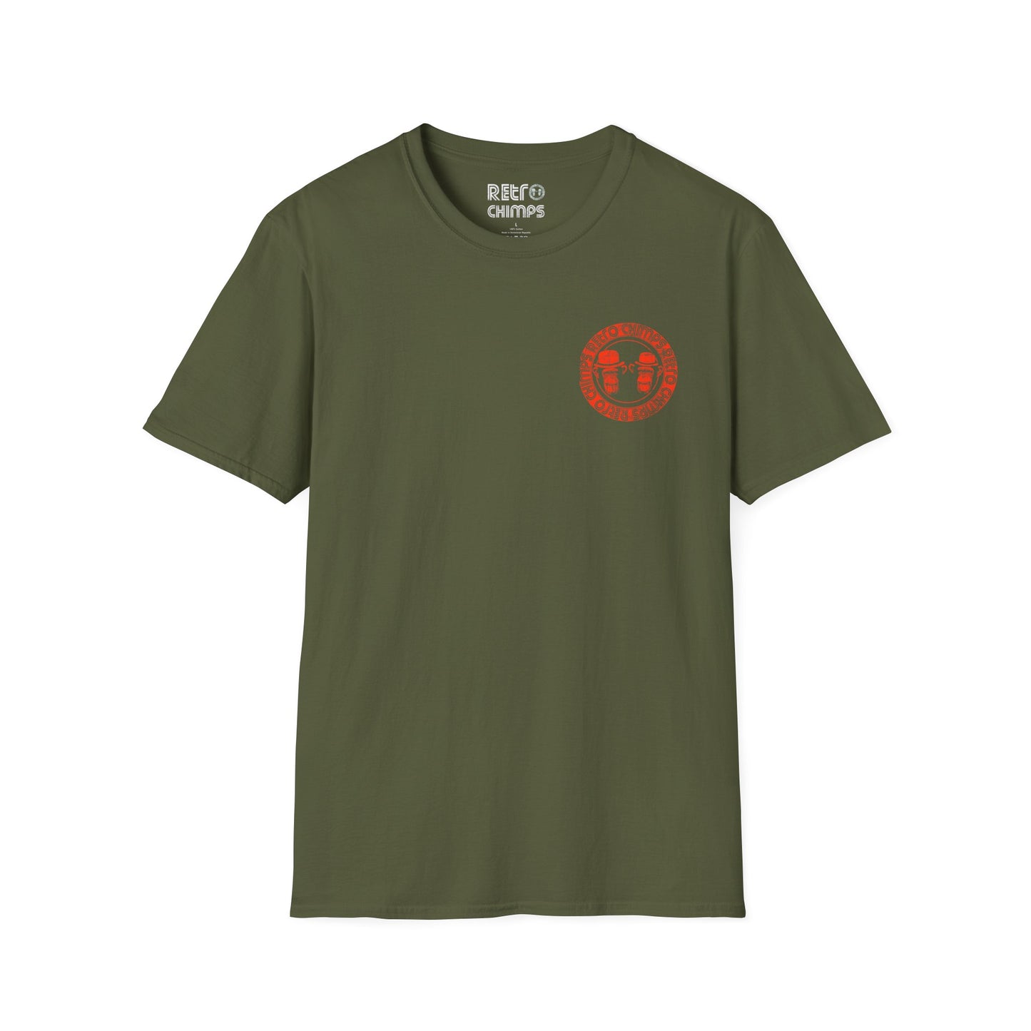 Retro Chimps Red Badge Logo T-Shirt