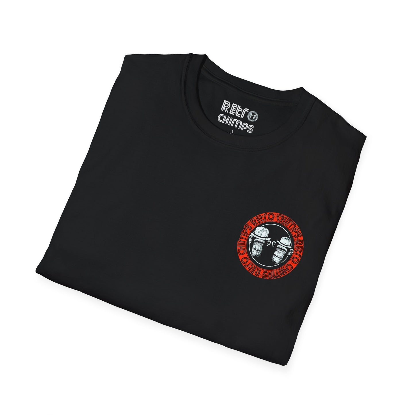 Retro Chimps Red & White Badge Logo T-Shirt