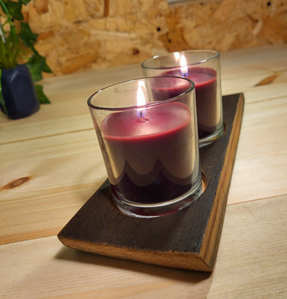 Hand-Crafted Whiskey Barrel Stave Candle Holder