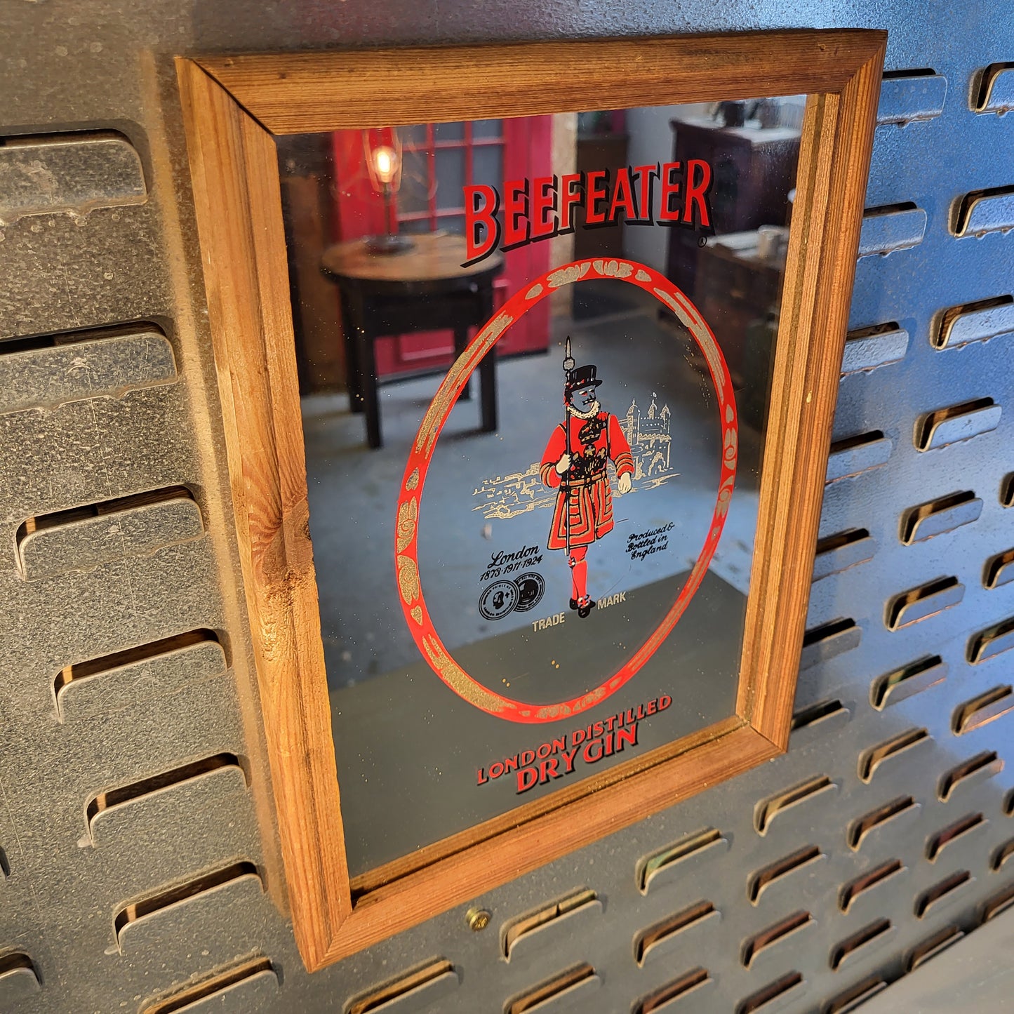 Vintage Beefeater Pub Mirror