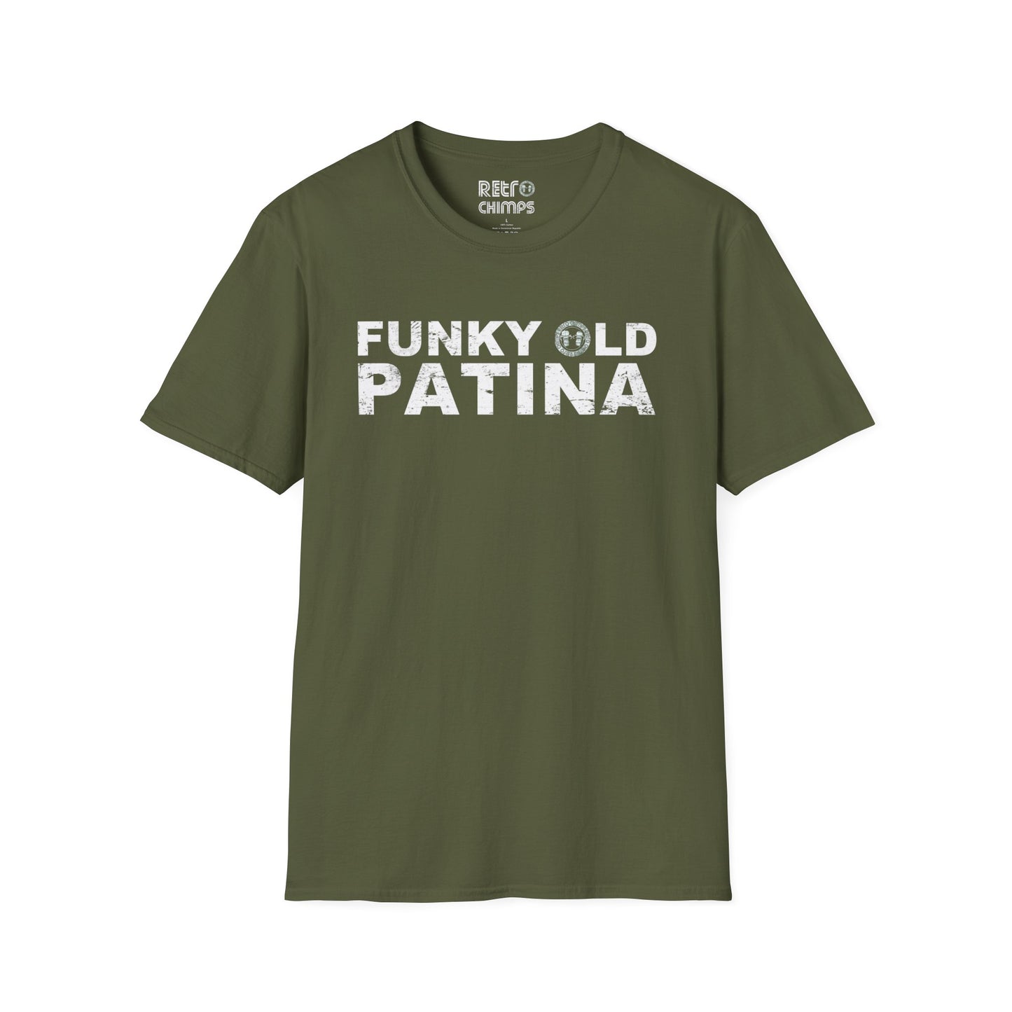 Retro Chimps Funky Old Patina Logo T-Shirt