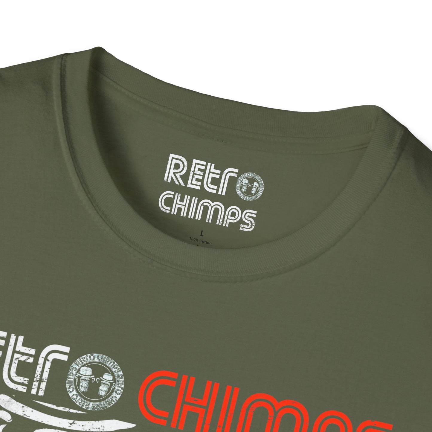 Retro Chimps Part Logo Red & White T-Shirt