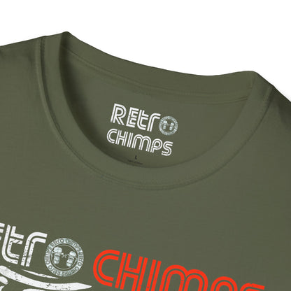 Retro Chimps Part Logo Red & White T-Shirt