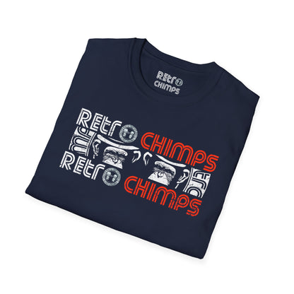 Retro Chimps Part Logo Red & White T-Shirt