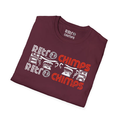 Retro Chimps Part Logo Red & White T-Shirt