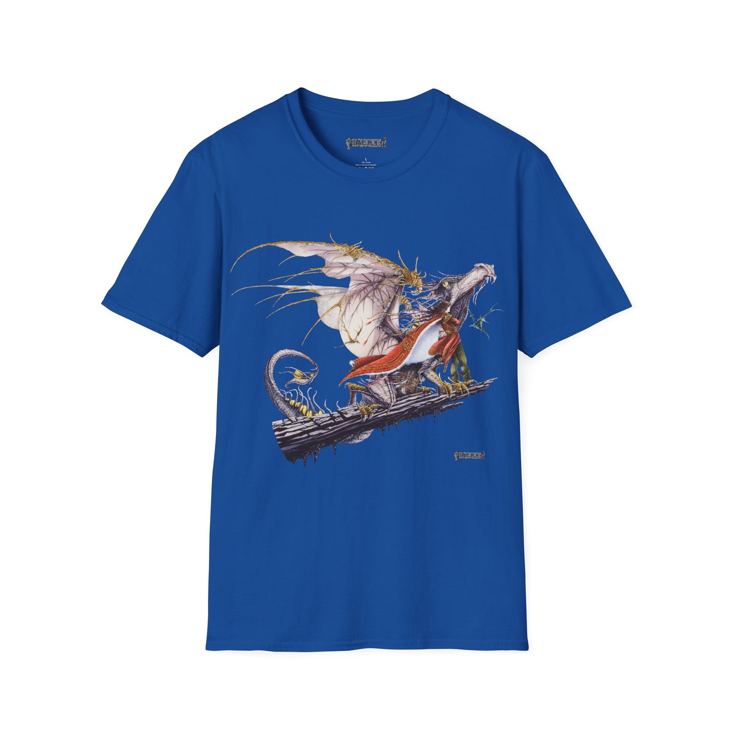 White Dragon T-Shirt: Original Design by Dave Roe. Anne McCaffrey Book Cover Artwork