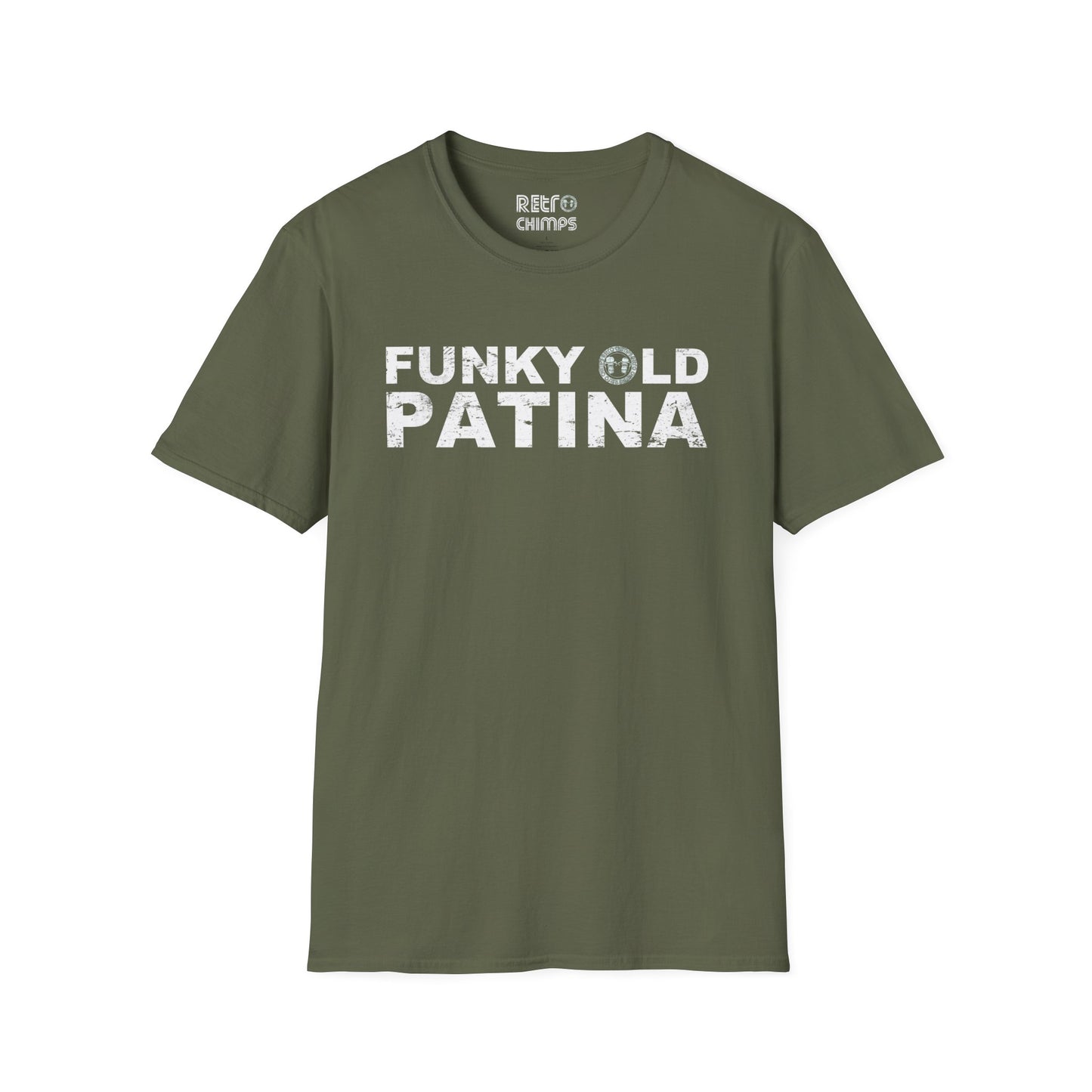 Retro Chimps Funky Old Patina Logo T-Shirt