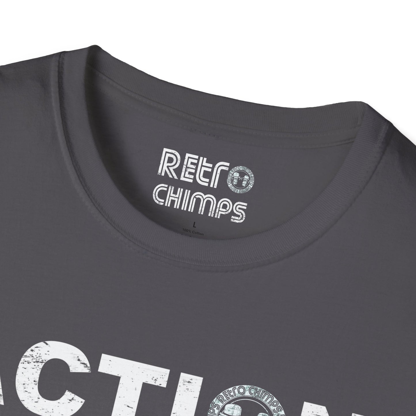 Retro Chimps Action Inspires Red & White Logo T-Shirt