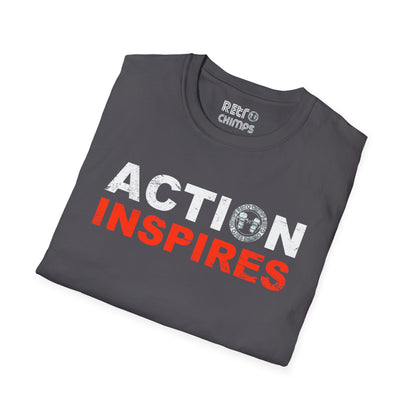 Retro Chimps Action Inspires Red & White Logo T-Shirt