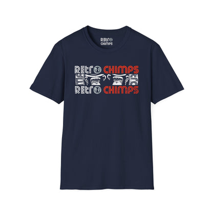 Retro Chimps Part Logo Red & White T-Shirt
