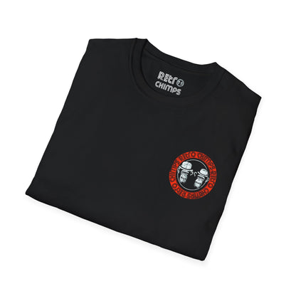 Retro Chimps Red & White Badge Logo T-Shirt