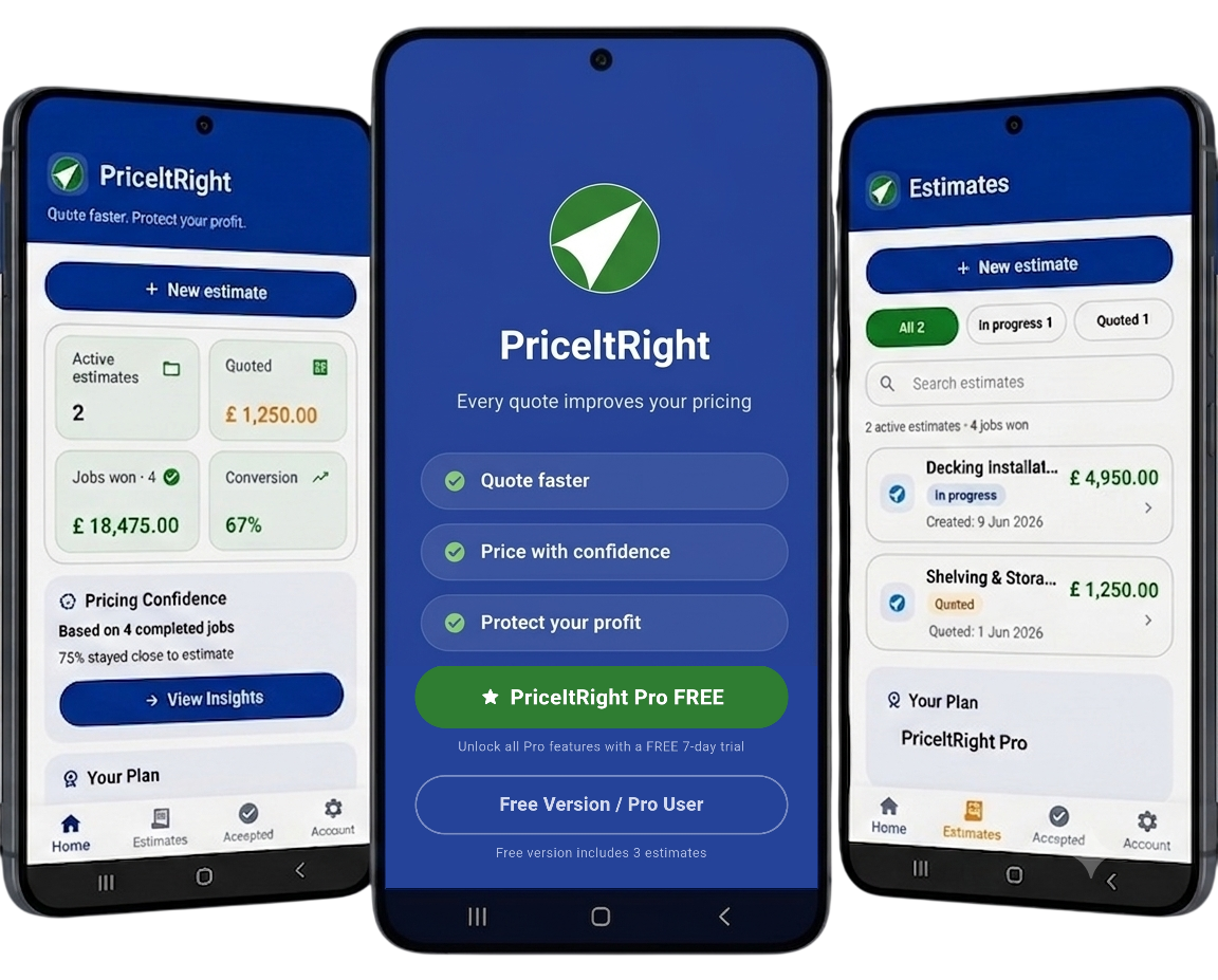 Load video: PriceItRight Android estimating and job costing app demonstration.